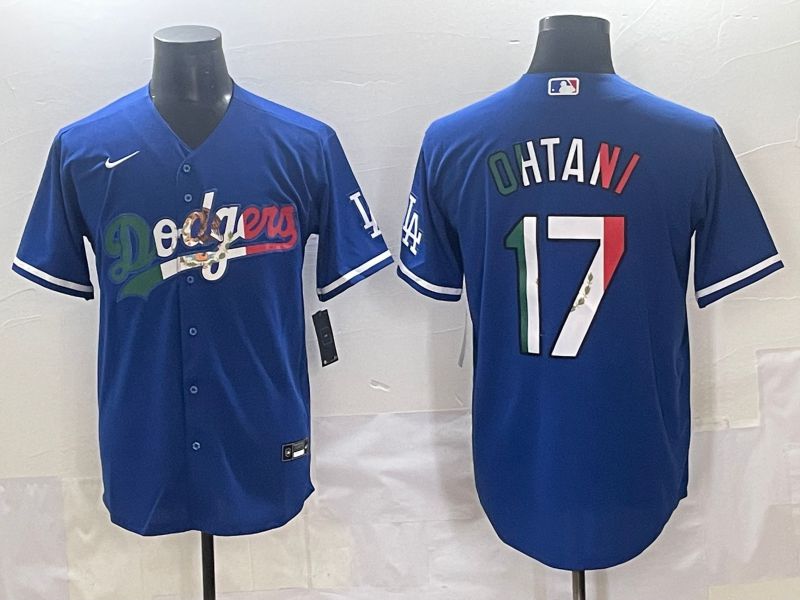 Men 2025 Los Angeles Dodgers 17 Ohtani Blue Nike MLB Jersey style 7151